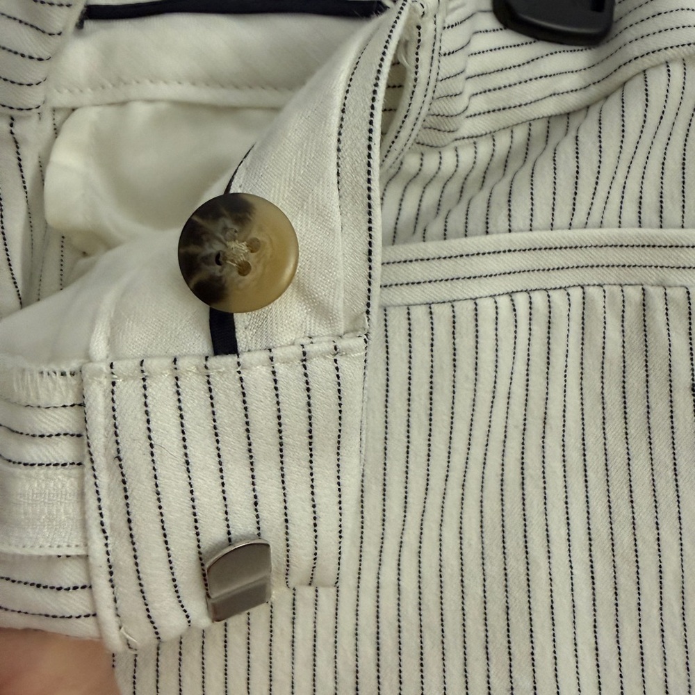Banana Republic White Pinstripe Pants - Picture 7 of 8
